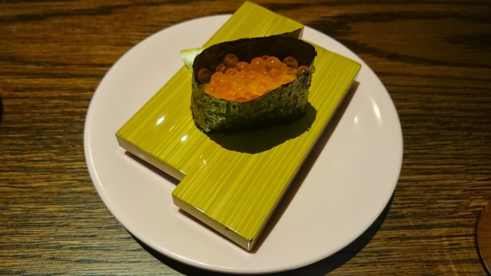 Roe (fish eggs) sushi